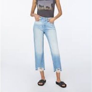 Frame Cropped Light Blue Jeans